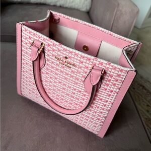 Kate Spade Pink Woven Tote Bag